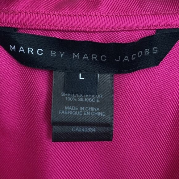 Marc Jacobs Silk Zip Silk twill Ruffle Sleeveless zip blouse Large - Picture 4 of 4